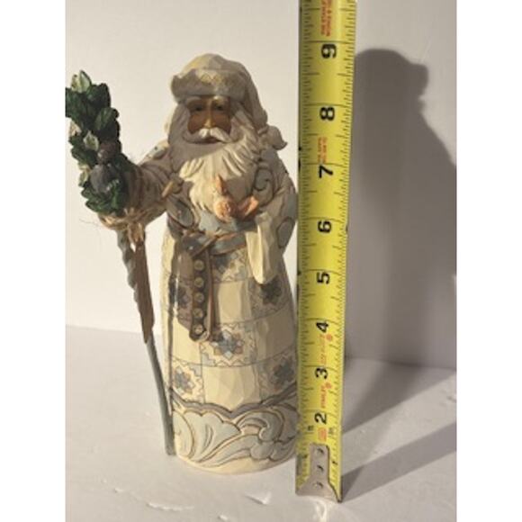 Jim Shore White Woodland Santa Gentle Giver Figurine Christmas Decor Cream - Picture 10 of 12
